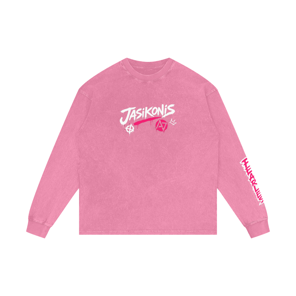 Acid Wash Oversize Long Sleeve T-Shirt