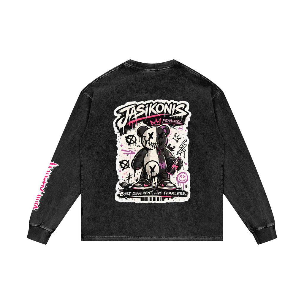 Acid Wash Oversize Long Sleeve T-Shirt