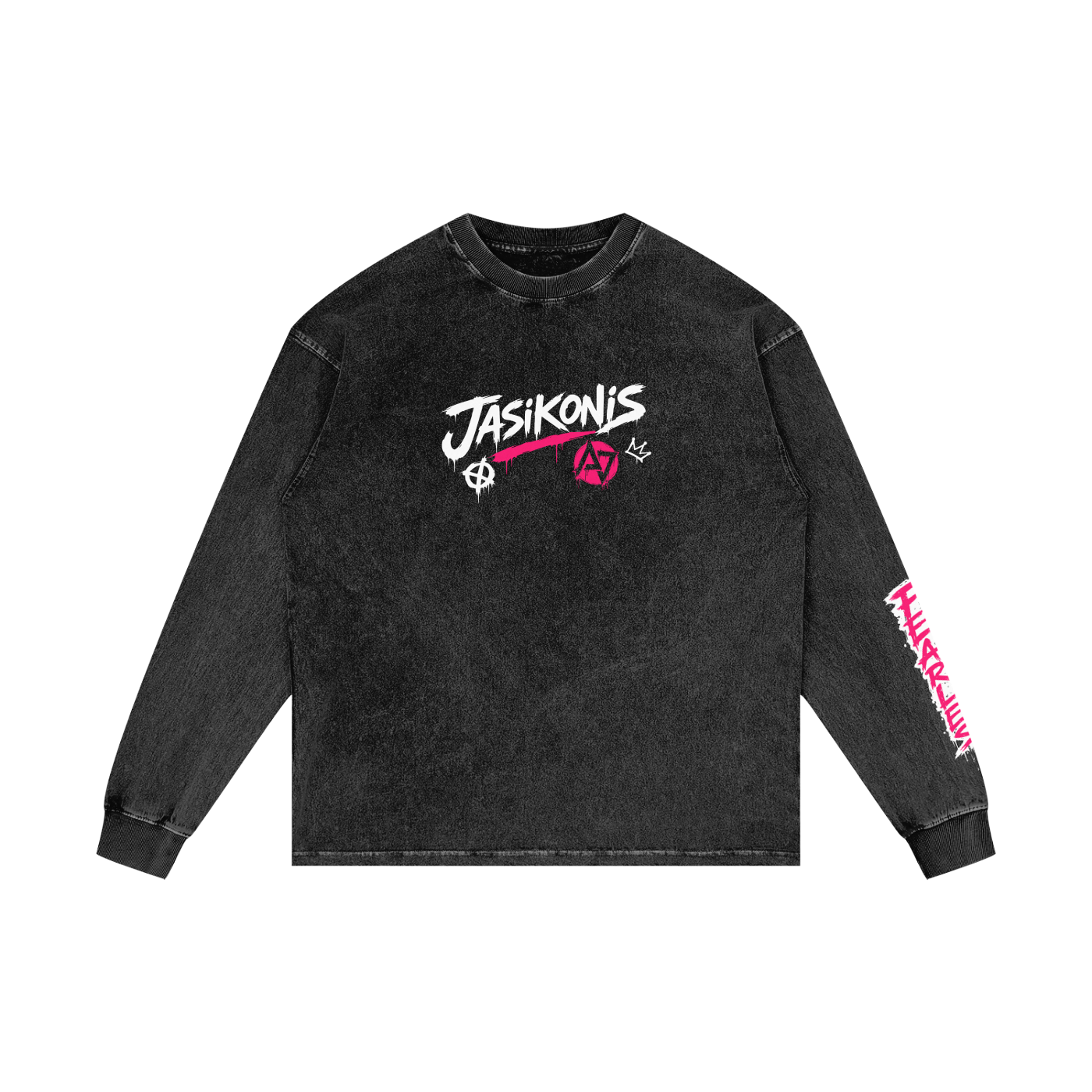 Acid Wash Oversize Long Sleeve T-Shirt